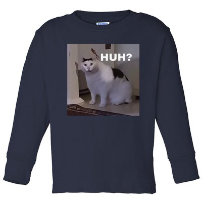 Meme Huh Cat Toddler Long Sleeve Shirt