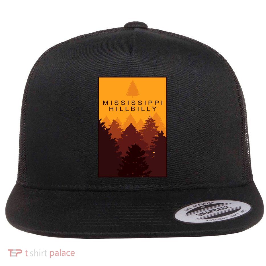 Mississippi Hillbilly Cute Gift Flat Bill Trucker Hat
