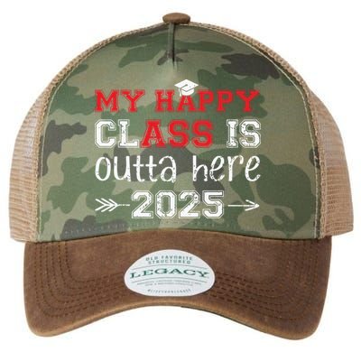 My Happy Class Is Outta Here 2025 Senior Graduation Funny Legacy Tie Dye Trucker Hat