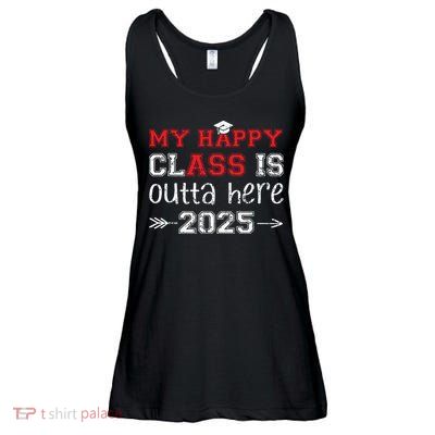 My Happy Class Is Outta Here 2025 Senior Graduation Funny Ladies Essential Flowy Tank