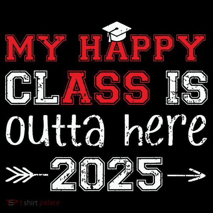 My Happy Class Is Outta Here 2025 Senior Graduation Funny Flatbill Hat