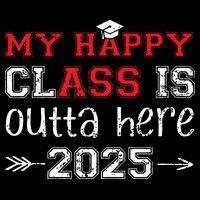 My Happy Class Is Outta Here 2025 Senior Graduation Funny 16 in Basic Backpack
