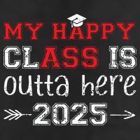 My Happy Class Is Outta Here 2025 Senior Graduation Funny 25L Jumbo Tote