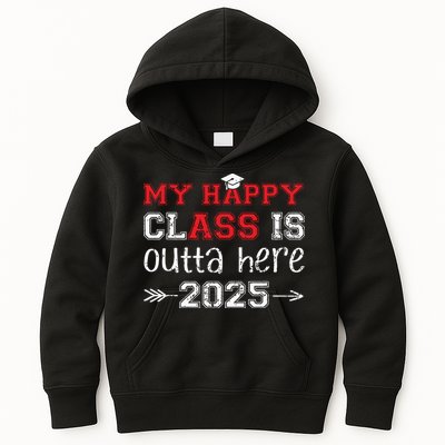 My Happy Class Is Outta Here 2025 Senior Graduation Funny Kids Hoodie