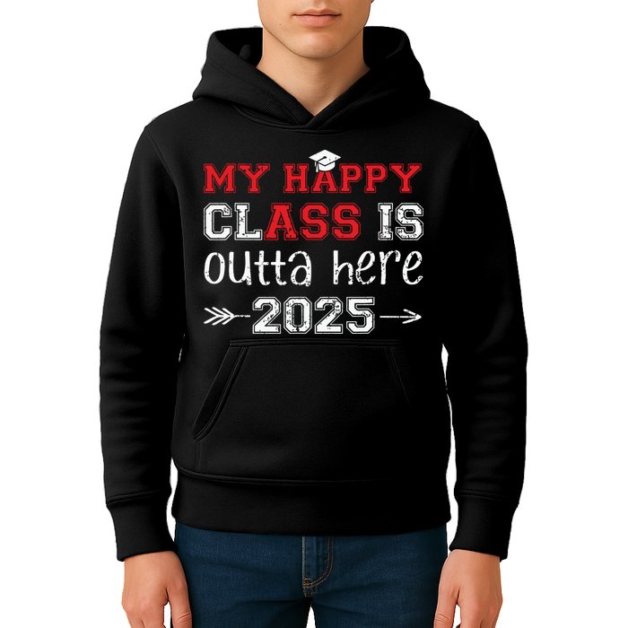 My Happy Class Is Outta Here 2025 Senior Graduation Funny Kids Hoodie