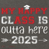 My Happy Class Is Outta Here 2025 Senior Graduation Funny Cotton Canvas Backpack