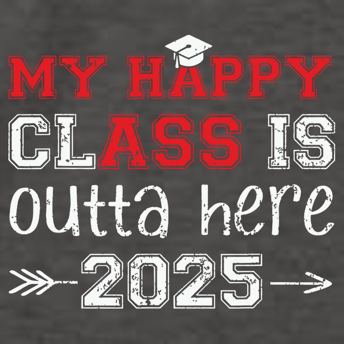 My Happy Class Is Outta Here 2025 Senior Graduation Funny Vector Backpack