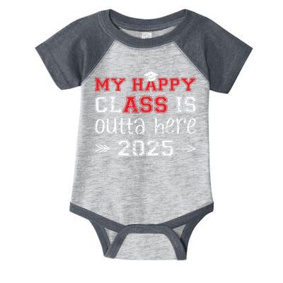 My Happy Class Is Outta Here 2025 Senior Graduation Funny Infant Baby Jersey Bodysuit