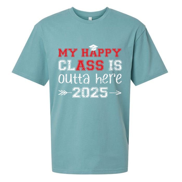 My Happy Class Is Outta Here 2025 Senior Graduation Funny Sueded Cloud Jersey T-Shirt
