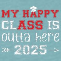 My Happy Class Is Outta Here 2025 Senior Graduation Funny Sueded Cloud Jersey T-Shirt