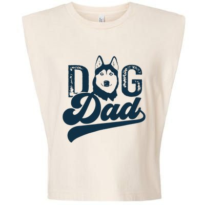 Men Husky Dog Dad Siberian Husky Garment-Dyed Women's Muscle Tee