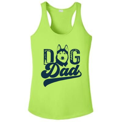 Men Husky Dog Dad Siberian Husky Ladies PosiCharge Competitor Racerback Tank