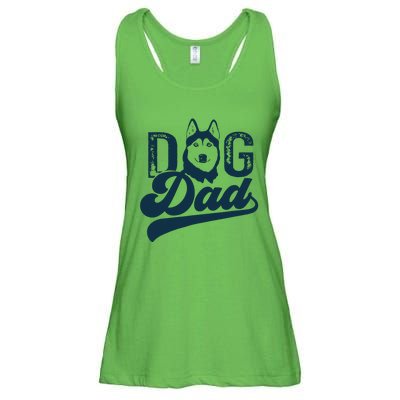 Men Husky Dog Dad Siberian Husky Ladies Essential Flowy Tank