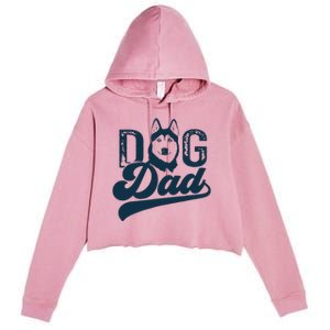 Men Husky Dog Dad Siberian Husky Crop Fleece Hoodie