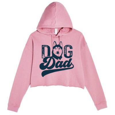 Men Husky Dog Dad Siberian Husky Crop Fleece Hoodie