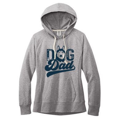 Men Husky Dog Dad Siberian Husky Women's Fleece Hoodie