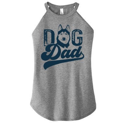 Men Husky Dog Dad Siberian Husky Women's Perfect Tri Rocker Tank