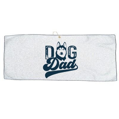 Men Husky Dog Dad Siberian Husky Large Microfiber Waffle Golf Towel