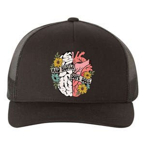 Mad Hustle Dope Soul Floral Brain Mental Health Awareness Yupoong Adult 5-Panel Trucker Hat