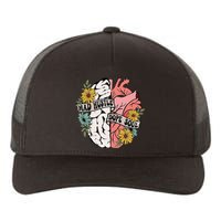 Mad Hustle Dope Soul Floral Brain Mental Health Awareness Yupoong Adult 5-Panel Trucker Hat