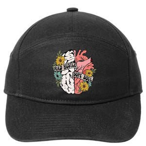 Mad Hustle Dope Soul Floral Brain Mental Health Awareness 7-Panel Snapback Hat