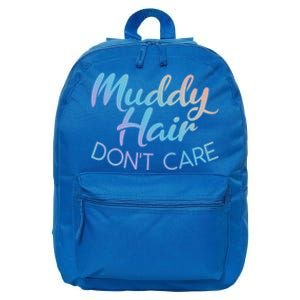 Muddy Hair Don't Care Gift Muddy Quad Biker Four Funny Gift 16 in Basic Backpack