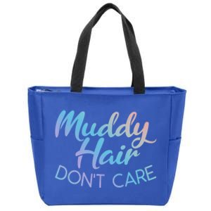 Muddy Hair Don't Care Gift Muddy Quad Biker Four Funny Gift Zip Tote Bag