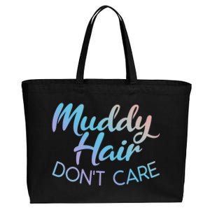 Muddy Hair Don't Care Gift Muddy Quad Biker Four Funny Gift Cotton Canvas Jumbo Tote