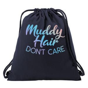 Muddy Hair Don't Care Gift Muddy Quad Biker Four Funny Gift Drawstring Bag