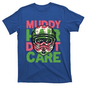 Muddy Hair Don't Care Biker Motorcyclist Motocrosser Gift T-Shirt