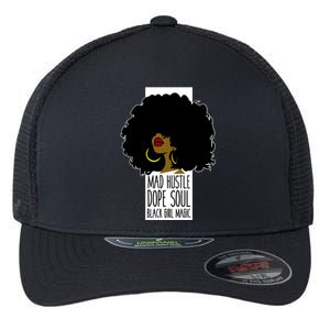 Mad Hustle Dope Soul Black Magic Black History Month Gift Flexfit Unipanel Trucker Cap