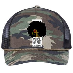 Mad Hustle Dope Soul Black Magic Black History Month Gift Retro Rope Trucker Hat Cap