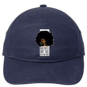 Mad Hustle Dope Soul Black Magic Black History Month Gift 7-Panel Snapback Hat