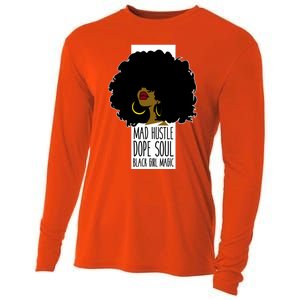 Mad Hustle Dope Soul Black Magic Black History Month Gift Cooling Performance Long Sleeve Crew