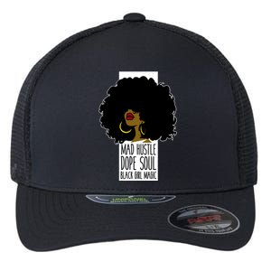 Mad Hustle Dope Soul Black Magic Black History Month Gift Flexfit Unipanel Trucker Cap