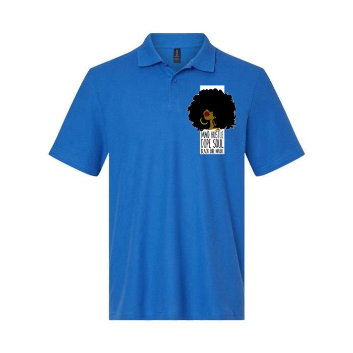 Mad Hustle Dope Soul Black Magic Black History Month Gift Softstyle Adult Sport Polo