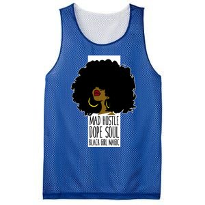 Mad Hustle Dope Soul Black Magic Black History Month Gift Mesh Reversible Basketball Jersey Tank