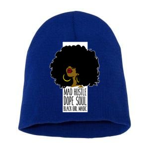 Mad Hustle Dope Soul Black Magic Black History Month Gift Short Acrylic Beanie