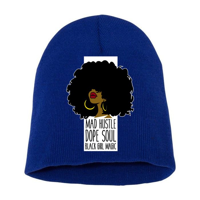 Mad Hustle Dope Soul Black Magic Black History Month Gift Short Acrylic Beanie