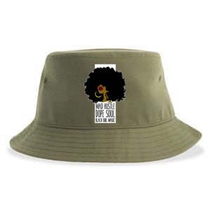 Mad Hustle Dope Soul Black Magic Black History Month Gift Sustainable Bucket Hat