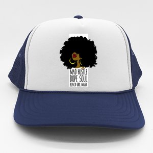 Mad Hustle Dope Soul Black Magic Black History Month Gift Trucker Hat