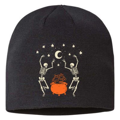 Mystical Halloween Dancing Skeletons Sustainable Beanie