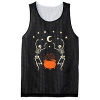 Mystical Halloween Dancing Skeletons Mesh Reversible Basketball Jersey Tank