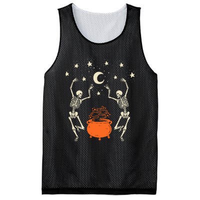 Mystical Halloween Dancing Skeletons Mesh Reversible Basketball Jersey Tank