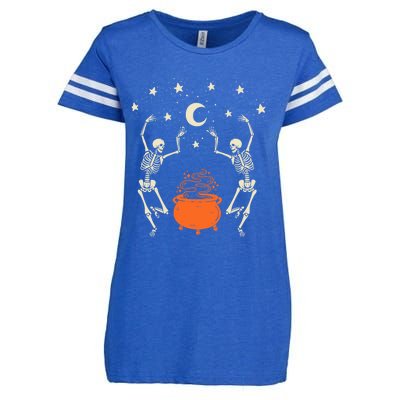 Mystical Halloween Dancing Skeletons Enza Ladies Jersey Football T-Shirt