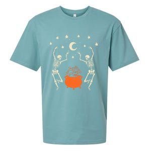 Mystical Halloween Dancing Skeletons Sueded Cloud Jersey T-Shirt