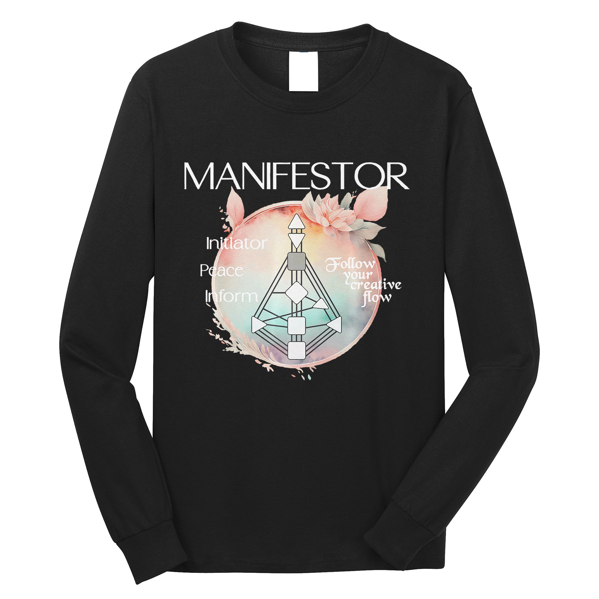 Manifestors Human Design Gift Pastel Aura Premium Long Sleeve Shirt