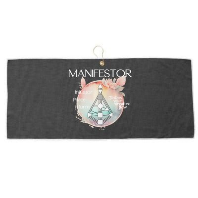 Manifestors Human Design Gift Pastel Aura Premium Large Microfiber Waffle Golf Towel