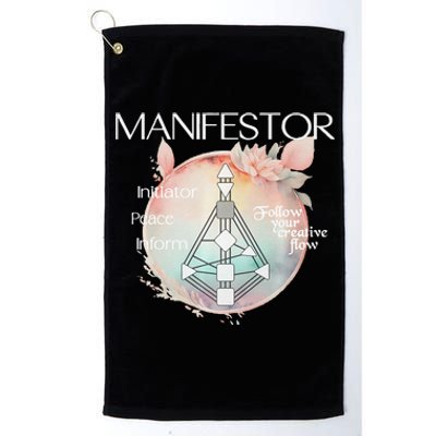 Manifestors Human Design Gift Pastel Aura Premium Platinum Collection Golf Towel