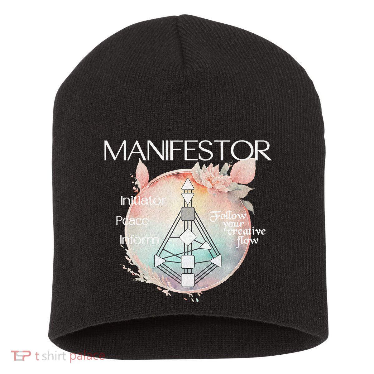 Manifestors Human Design Gift Pastel Aura Premium Short Acrylic Beanie